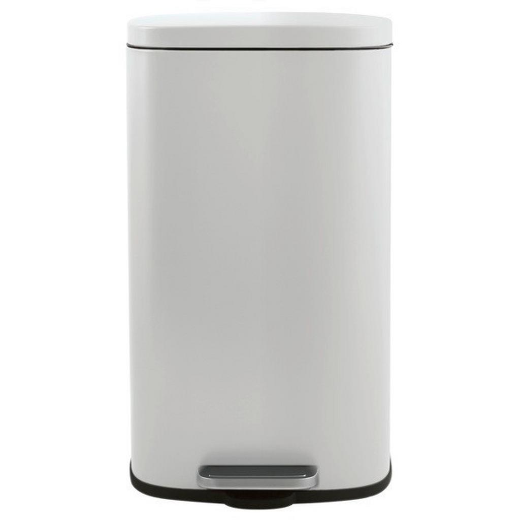 Treteimer Akira 50l Weiß Metall Lbh: 42,7x29,7x64,3 Cm