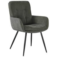 ŽIDLE S PODRUČKAMI NOVA - černá/zelená, Moderní, kov/textil (61/89/67cm) - Premium Living