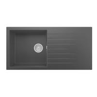 SPÜLE Almonto, Schwarz B: 100 cm - Schwarz, Trend, Stein (100/22/50cm) - Respekta