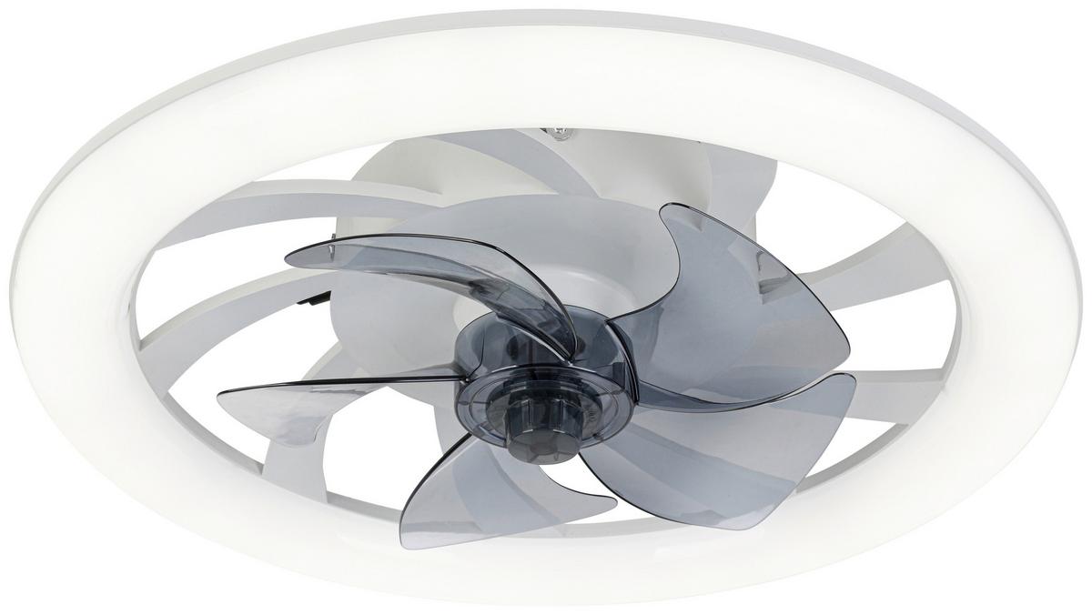 STROPNÍ VENTILÁTOR VIRTI - šedá/bílá, Moderní, plast (50/12cm) - Mömax