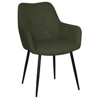 Židle s područkami tmavě zelená - černá/zelená, Moderní, kov/dřevo (57/85/60cm) - Mömax