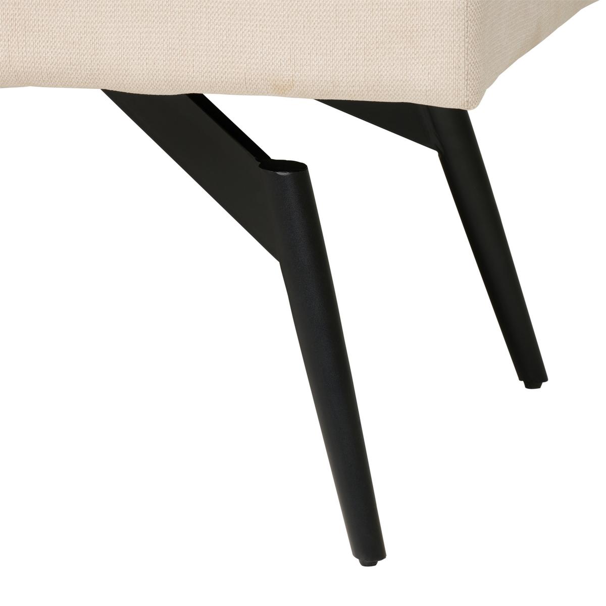 Eckbank Tinos Beige, S: 190x150 Cm - Beige/Schwarz, KONVENTIONELL, Textil/Metall (190/150cm) - MID.YOU