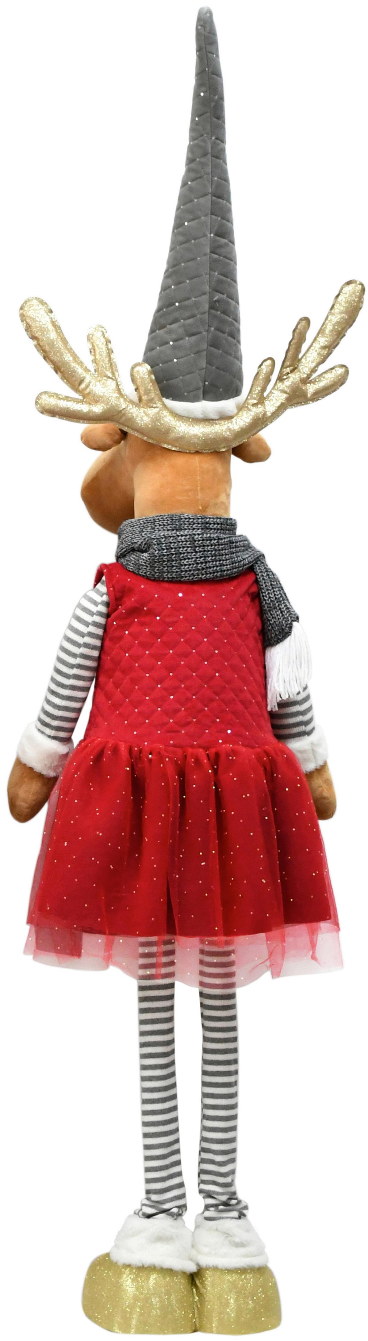 Dekoračný sob teleskopické nohy: 140-185 cm - sivá/biela, kov/textil (50/140-185/32cm) - Mömax