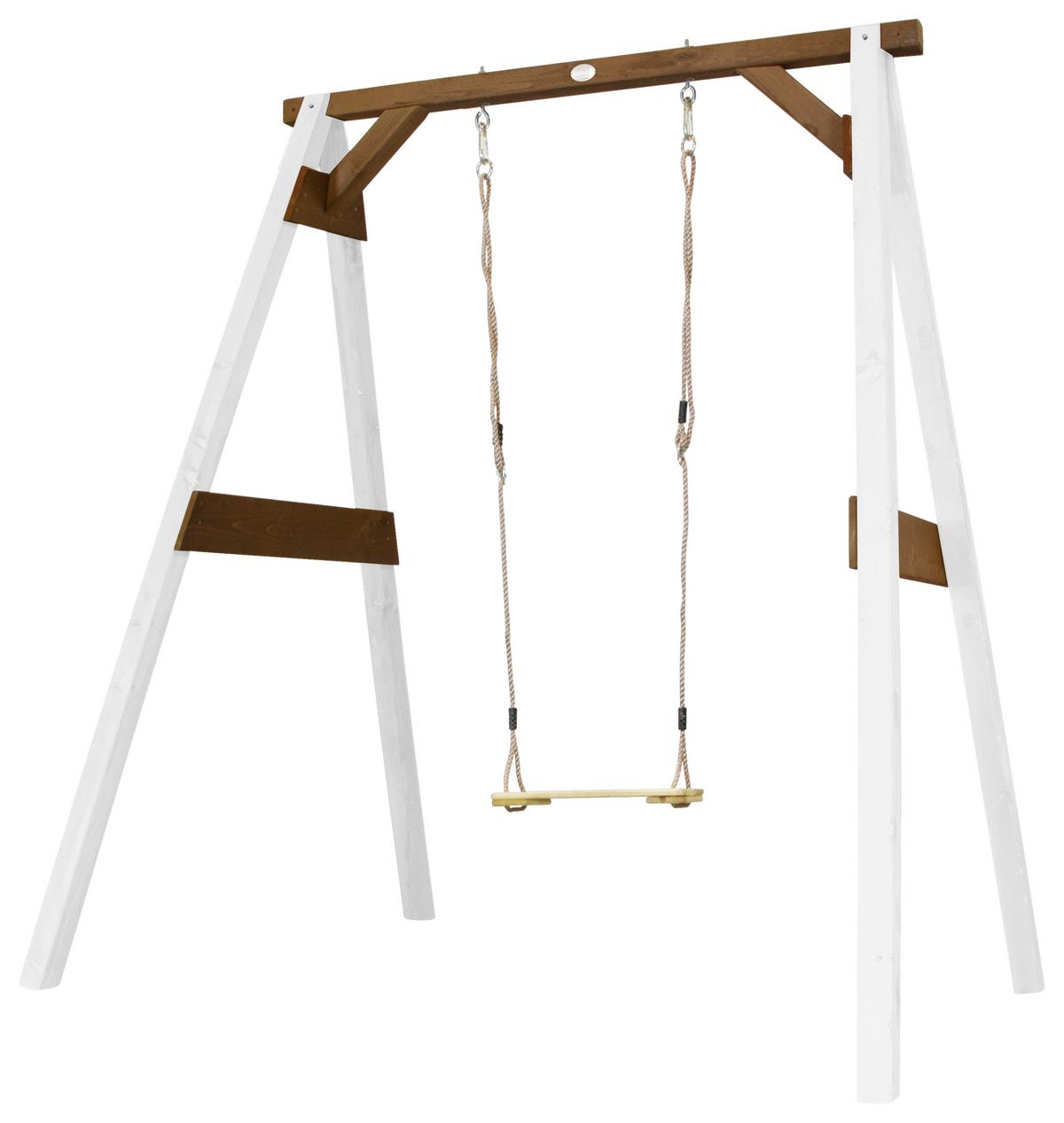 Schaukel A030.136.02 - Braun/Weiß, KONVENTIONELL, Holz (181/207/160cm) - Ambia Garden
