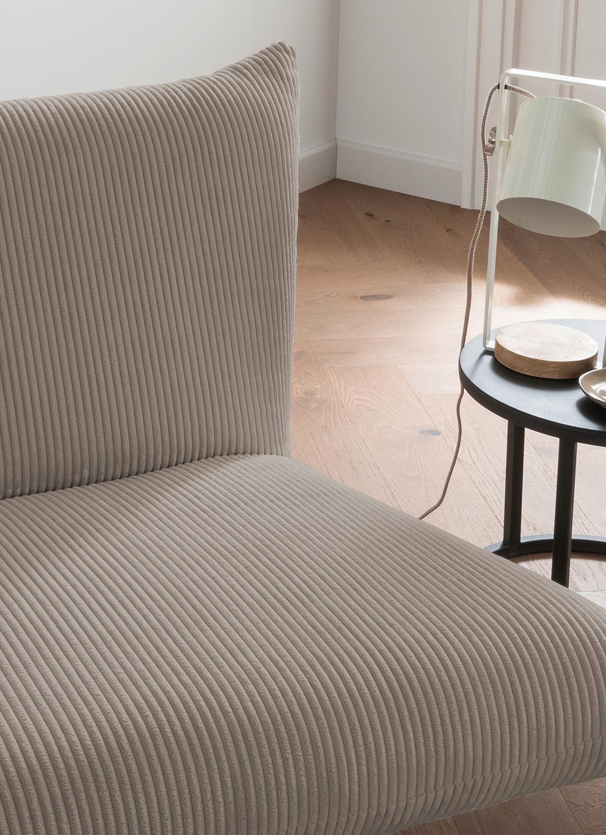 Relaxsessel Cremona Stoffbezug Graubraun - Graubraun/Schwarz, Design, Textil (100/78/96cm) - Livetastic