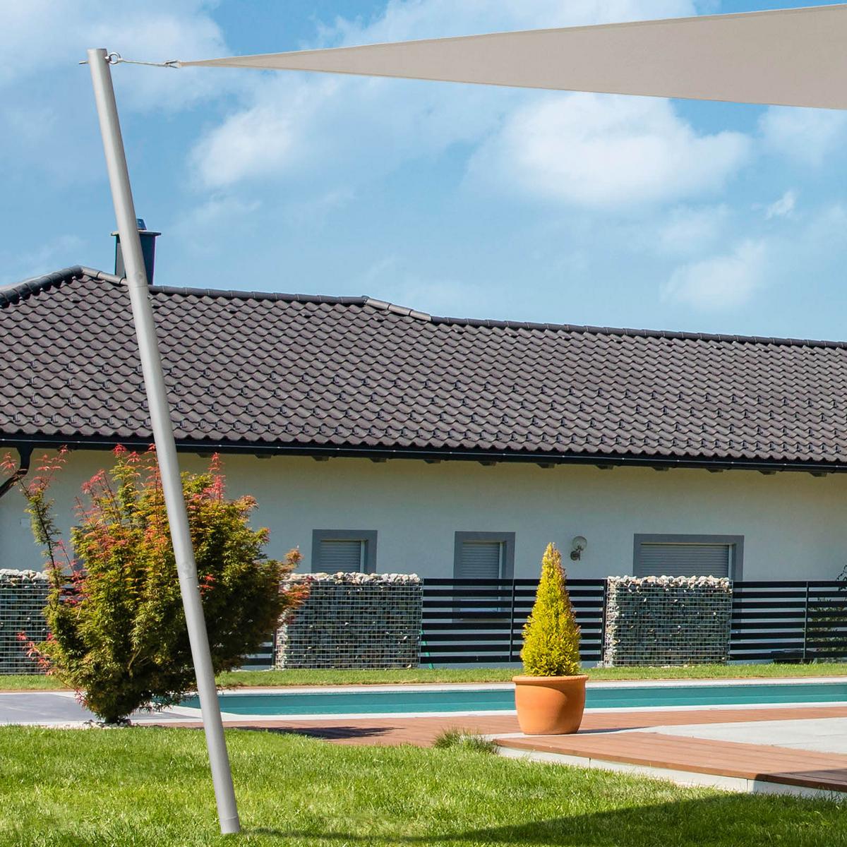 Zahradní plachta proti slunci krémová - krémová, Basics, plast (500/500/500cm)