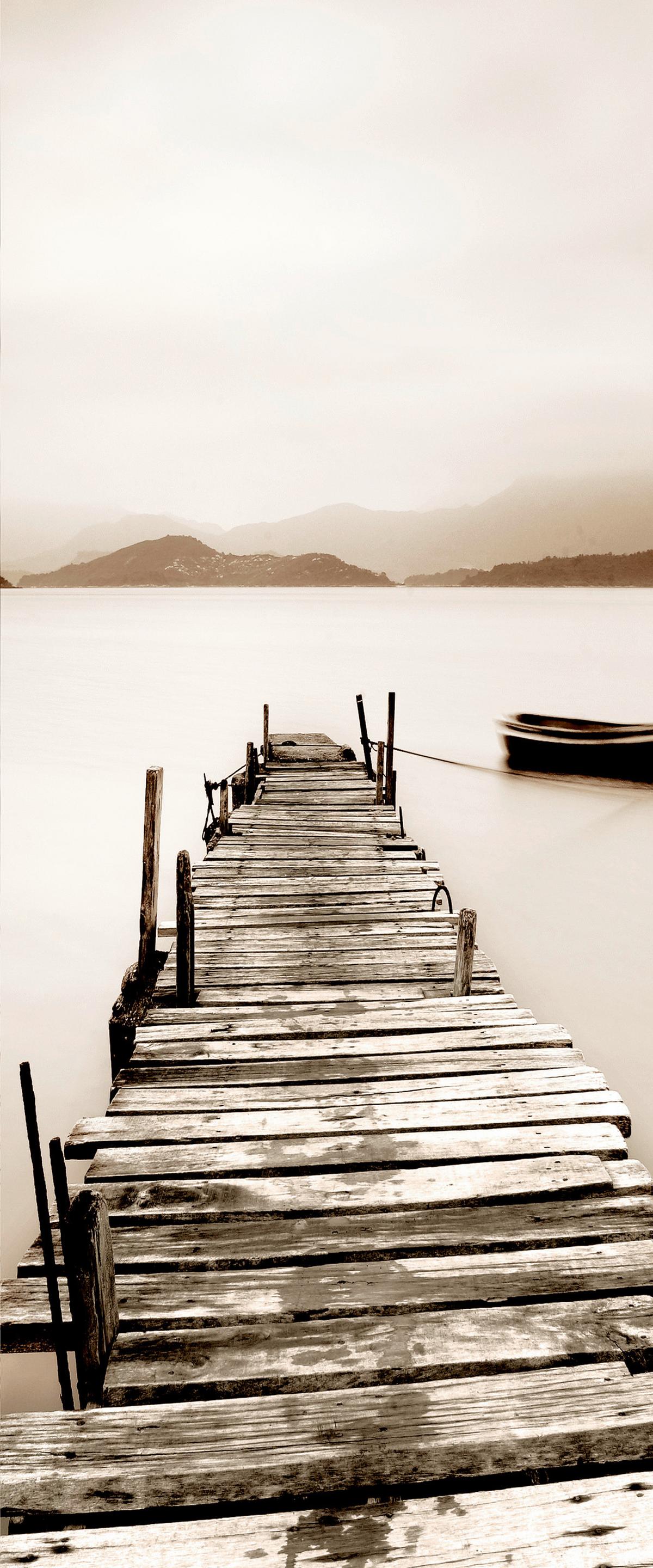 Leinwandbild Mila Versch. Multicolor 90x30 cm - Sandfarben/Multicolor, KONVENTIONELL, Holz/Textil (30/90/1,8cm) - Luca Bessoni