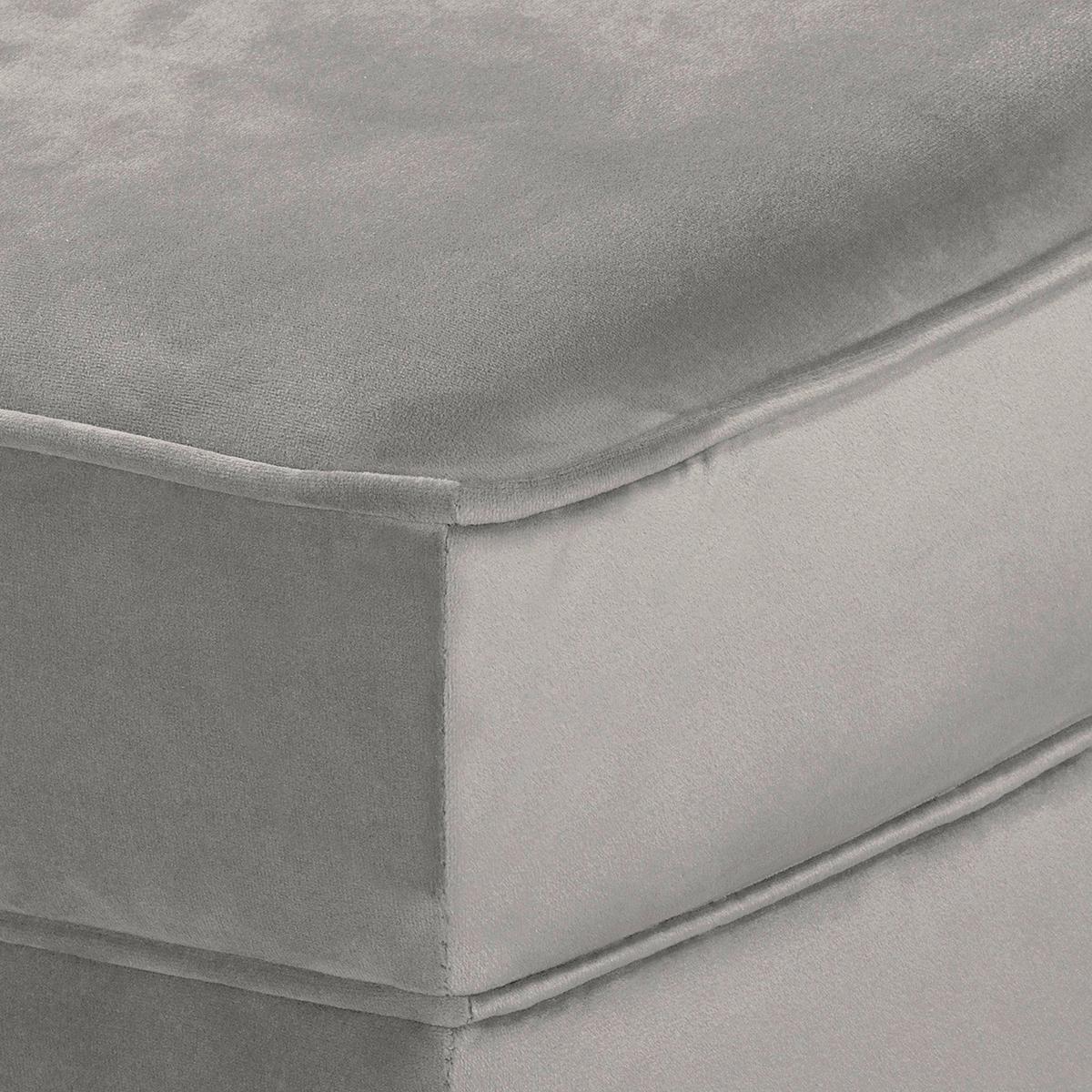 Récamiere Pako Grau B: 185cm - Braun/Grau, Design, Textil (185/93/75cm) - Livetastic