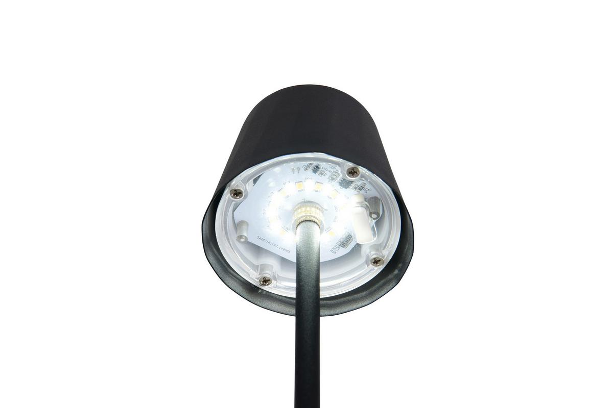 AKKU-TISCHLEUCHTE Tochdimmer, 2700-6500K - Schwarz, Design, Metall (8,5/21cm)