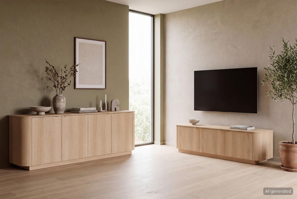 Lowboard Adriatico Eichefarben B: 181 cm - Eichefarben, Design, Holzwerkstoff (181/53/43cm) - MID.YOU