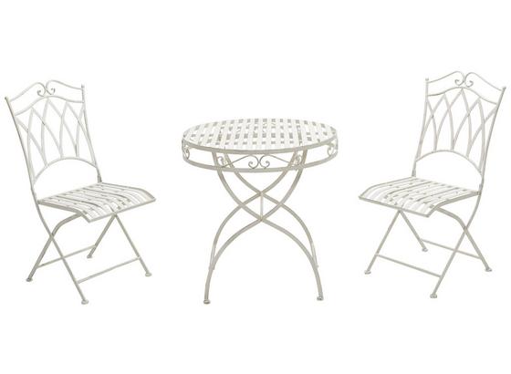Balkonset Portes 3-teilig Aus Eisen - Weiß, MODERN, Metall - Ombra Balkonset Portes 3-teilig Aus Eisen - Weiß, MODERN, Metall - Ombra