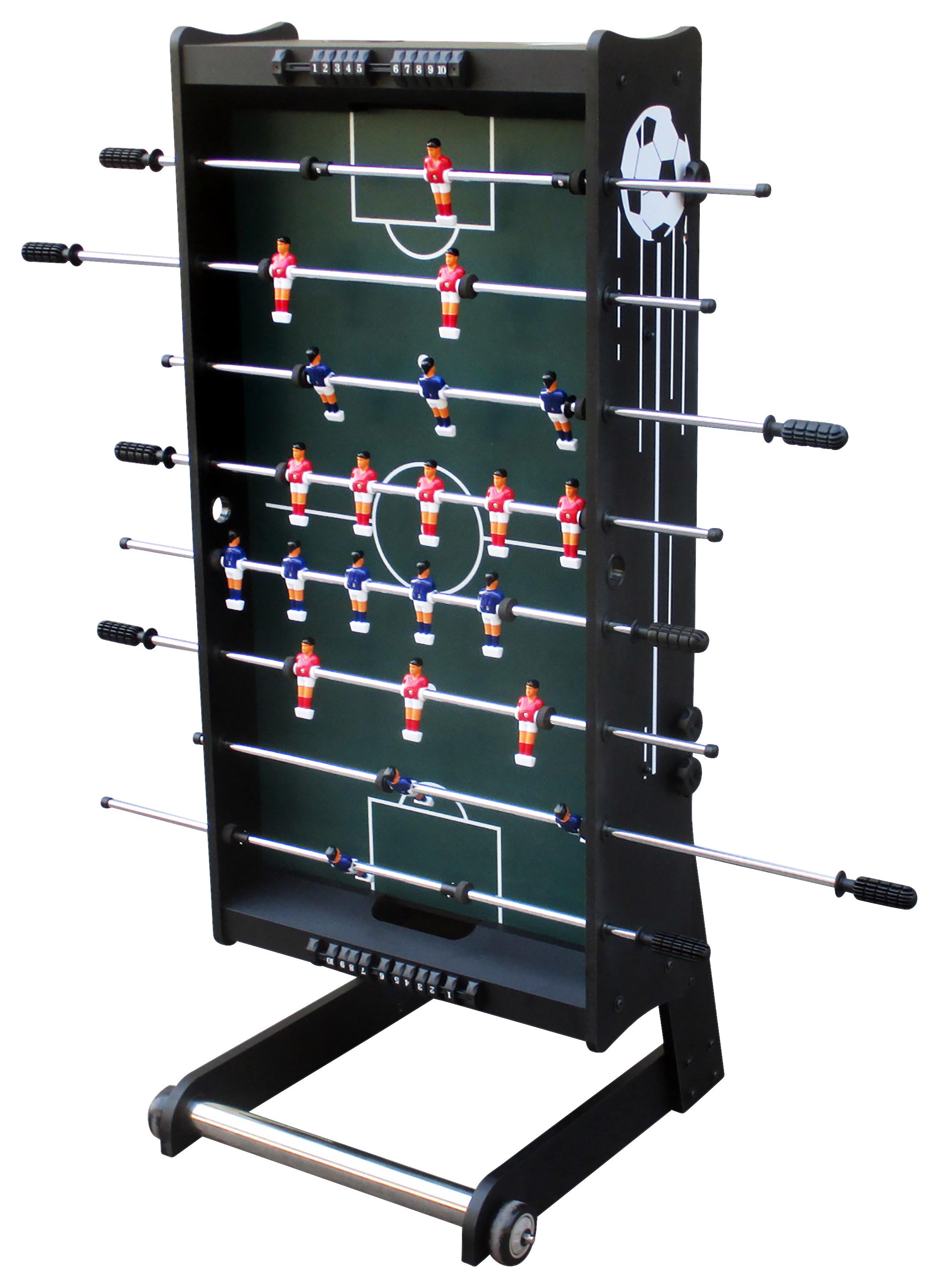 Tischfußball Skorpion Kick Holz 2 Bälle, klappbar - Schwarz, MODERN, Holz (121/61/81cm)