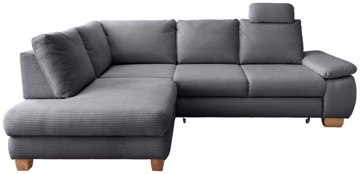 Eckschlafsofa Positano Dunkelgrau S: 206x261 Cm - Wildeiche/Dunkelgrau, MODERN, Textil (206/261cm) - Livetastic