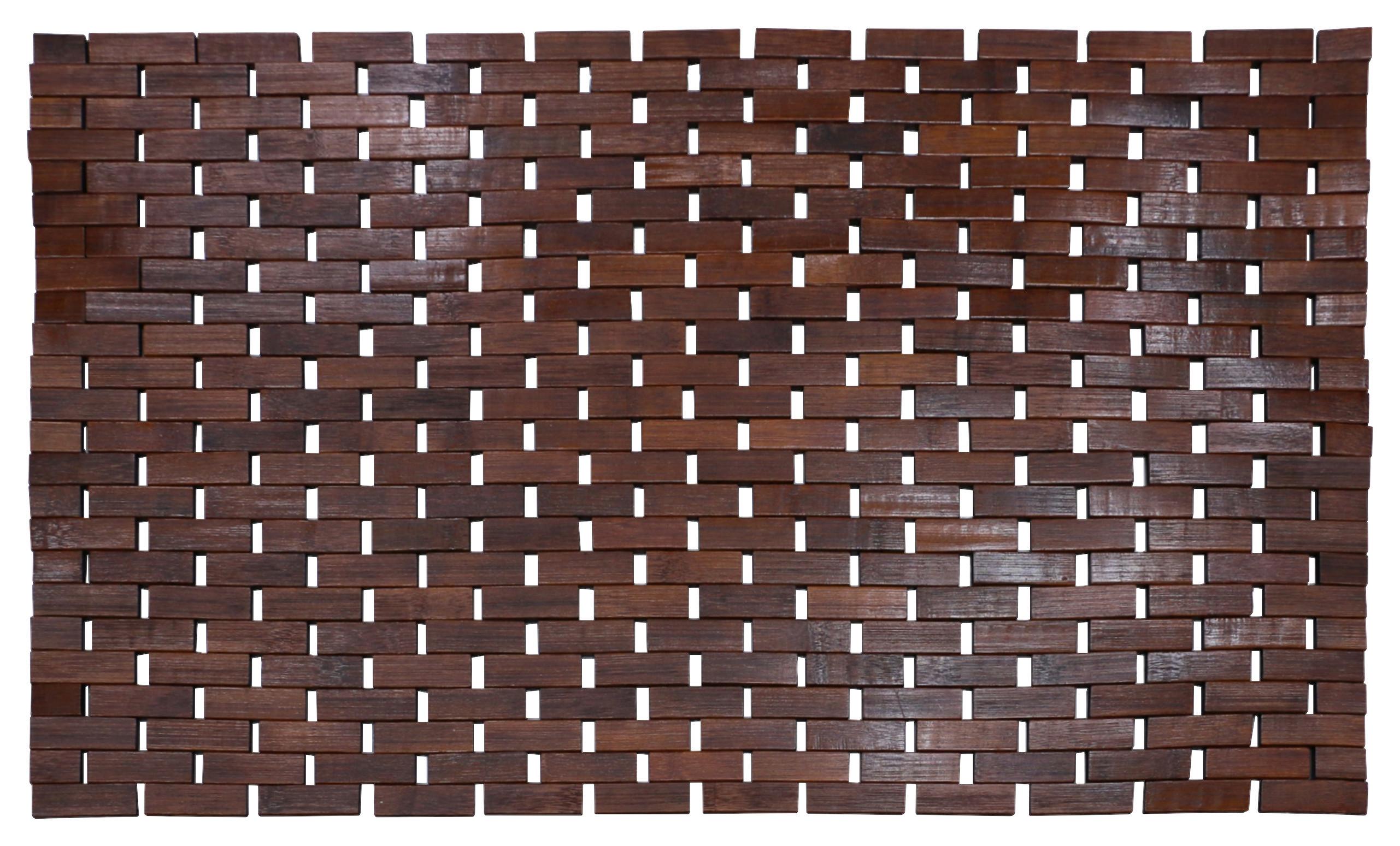 Fürdőszobaszőnyeg Bamboo Kb. 50/80cm - diófa színű, Modern, textil (50/80cm) - Luca Bessoni