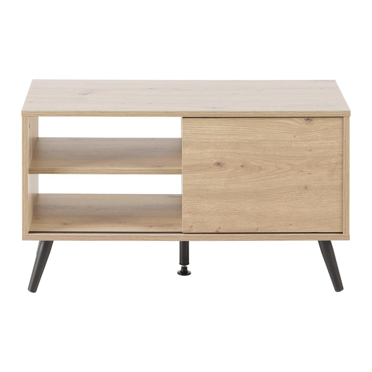 TV STOLÍK MOVE - čierna/dub artisan, Modern, kov/kompozitné drevo (80/46/35cm) - Based