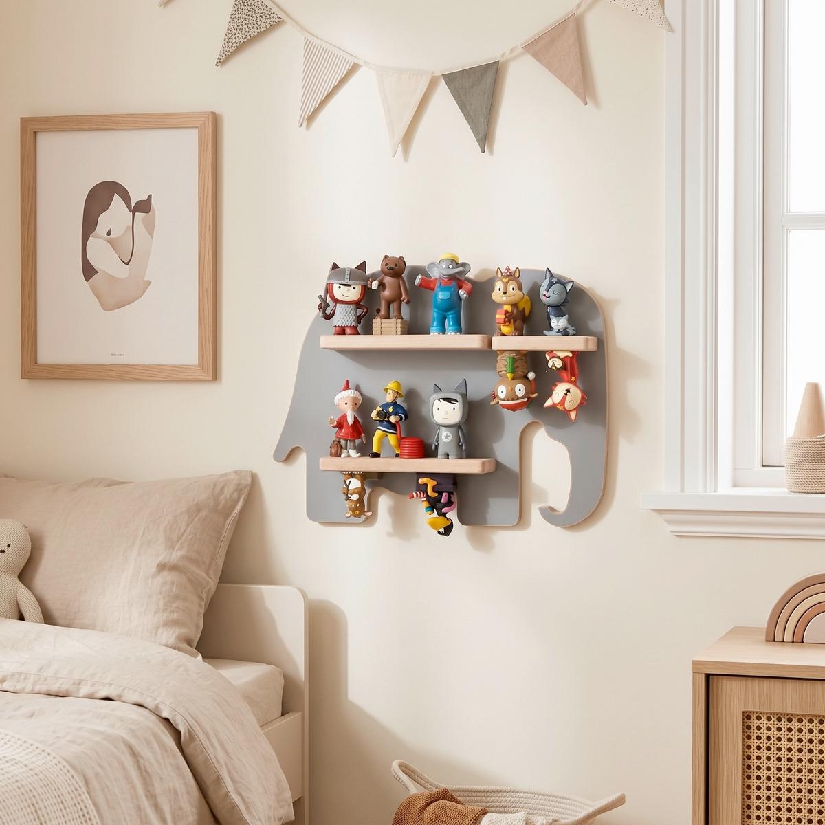 Kinderregal Boarti Grau B: 33 cm - Grau, MODERN, Holzwerkstoff (33/24/5cm) - Livetastic