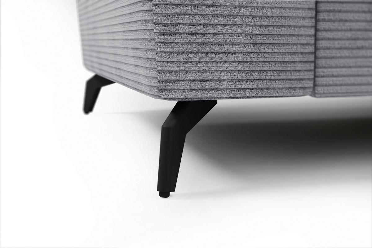 Ecksofa Bolero hellgrau mit Kopfteilverstellung 178x290 - Hellgrau/Schwarz, KONVENTIONELL, Textil (178/290cm) - Sit & More