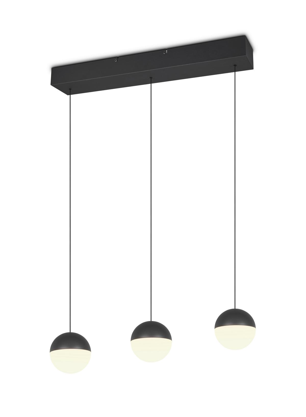 ZÁVĚSNÉ LED SVÍTIDLO SESTINE - černá, Moderní, kov/plast (60/9/150cm) - Mömax