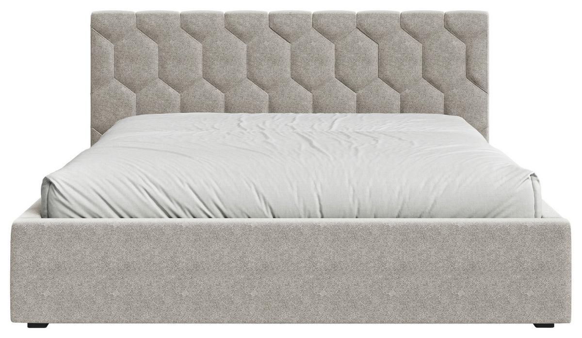 Polsterbett Veronice Silberfarben 160x200cm - Silberfarben/Schwarz, MODERN, Holz (160/200cm) - MID.YOU