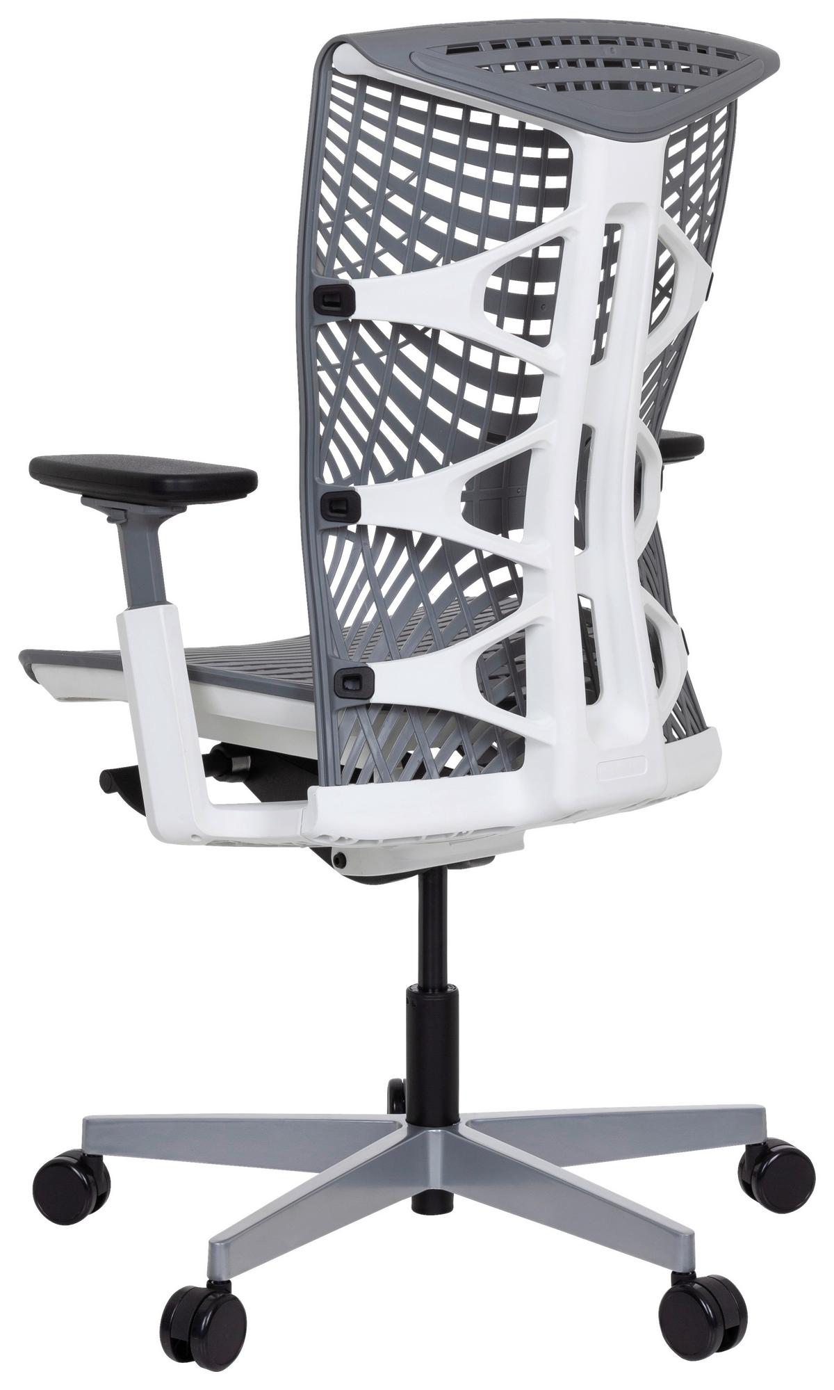 Drehstuhl Skope Tpe Armstützen Grau/schwarz/weiß - Schwarz/Weiß, MODERN, Kunststoff (72/112/58cm) - MID.YOU