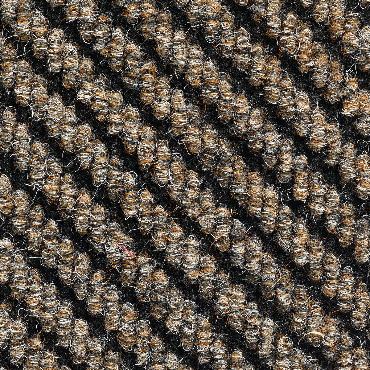 Teppichfliese Beige Centaur 50x50 cm Florhöhe 4 mm - Hellbraun/Schwarz, Basics, Textil (50/50cm)