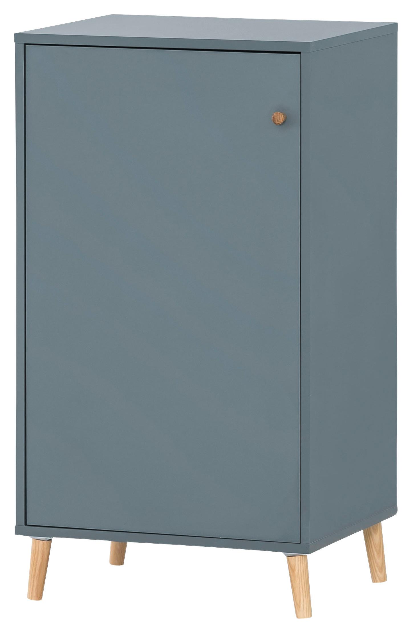 Aktenschrank Serie 500 Blau B: 50,95 cm - Blau, MODERN, Holzwerkstoff (50,95/92,6/41cm) - MID.YOU