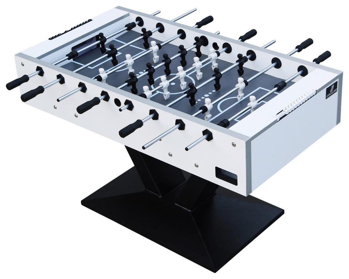 Tischfußball Worldcup Premium Pro Holz/Metall Schwarz/Weiß - Schwarz/Weiß, KONVENTIONELL, Holz/Metall (76/90/144cm) - Ambia Garden