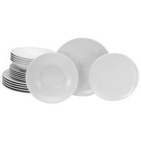 Speisetellerset Valencia 18--Teilig. Weiß - Weiß, Design, Keramik - Creatable