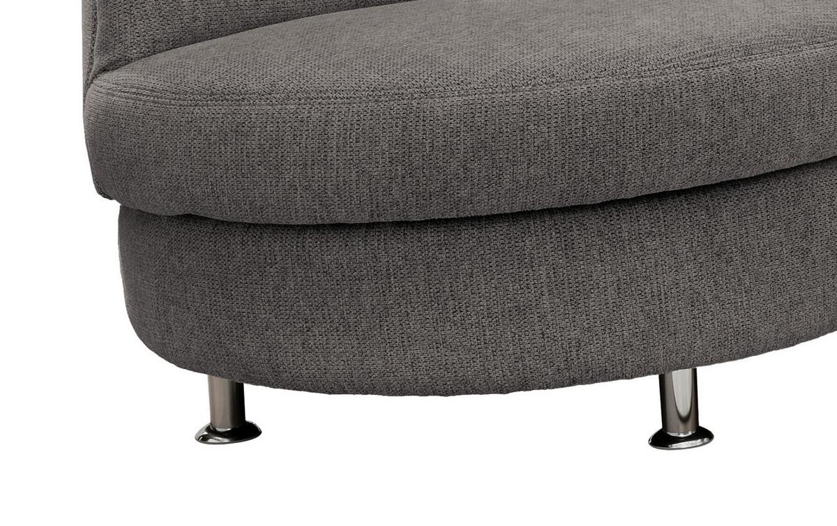 Ecksofa mit Relaxfunktion Parole Graubraun Chenille - Chromfarben/Graubraun, MODERN, Textil (236/275cm) - Livetastic