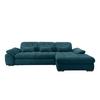 Ecksofa mit Bettkasten Rigatti Petrol S: 314x184 cm - Petrol/Schwarz, MODERN, Textil (314/184cm) - Livetastic