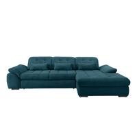 Ecksofa mit Bettkasten Rigatti Petrol S: 314x184 cm - Petrol/Schwarz, MODERN, Textil (314/184cm) - Livetastic