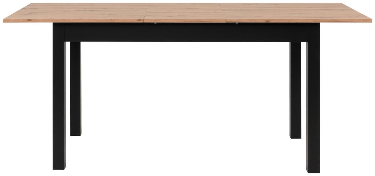 Kihúzható Asztal Coburg 140/80 Cm - fekete/Artisan tölgy, Basics, faalapú anyag (140/80/76,5cm) - MID.YOU