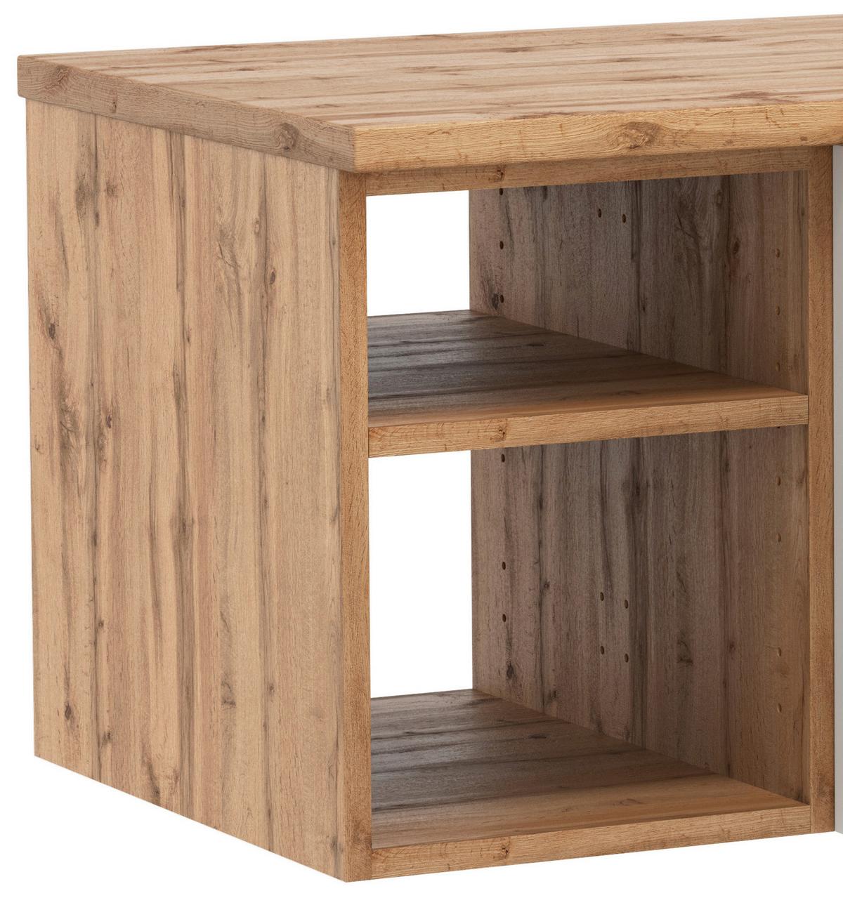 Hängender Waschbecken- Unterschrank Arosa B: 120 Cm - Eiche Wotan/Grau, MODERN, Holzwerkstoff (120/41/47cm) - Held