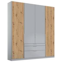 Drehtürenschrank mit Schubladen 181 cm Alabama Extra Hellgrau - Hellgrau/Eiche Artisan, MODERN, Holzwerkstoff (181/229/54cm)