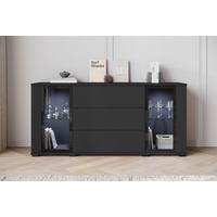 ŠIROKÁ KOMODA CARO 150 - čierna, Design, kompozitné drevo/plast (150/69,7/39,5cm) - Livetastic