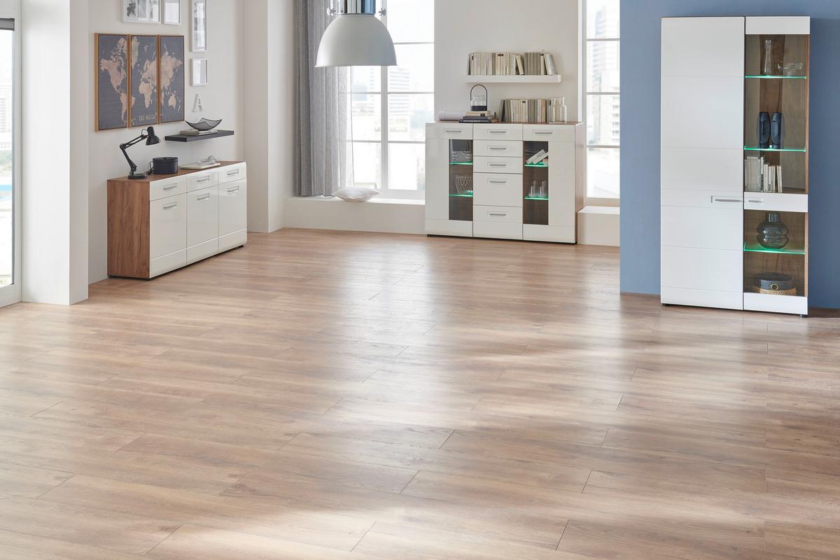 Vitrin Avensis New Typ 30b - tölgyfa színű/fehér, Modern, faalapú anyag (95/205,7/37,1cm) - Luca Bessoni