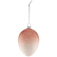 Dekoei aus Glas Alina DxH: ca. 7x10 cm - Pink/Silberfarben, Basics, Glas/Metall (7/10cm) - Luca Bessoni