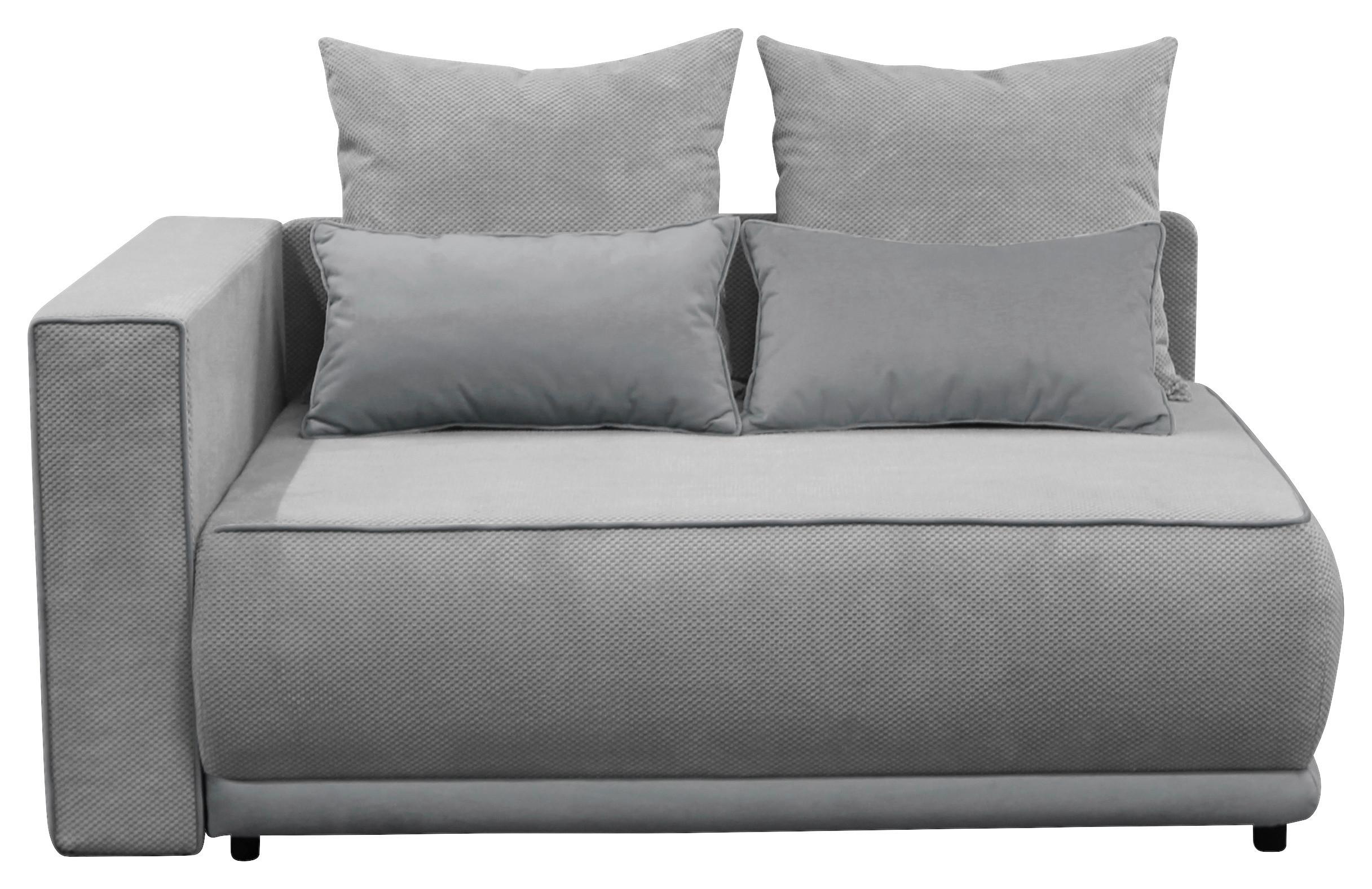 Récamiere Iga Li Grau B: 168 Cm - Schwarz/Grau, Design, Textil (168/73/99cm) - MID.YOU