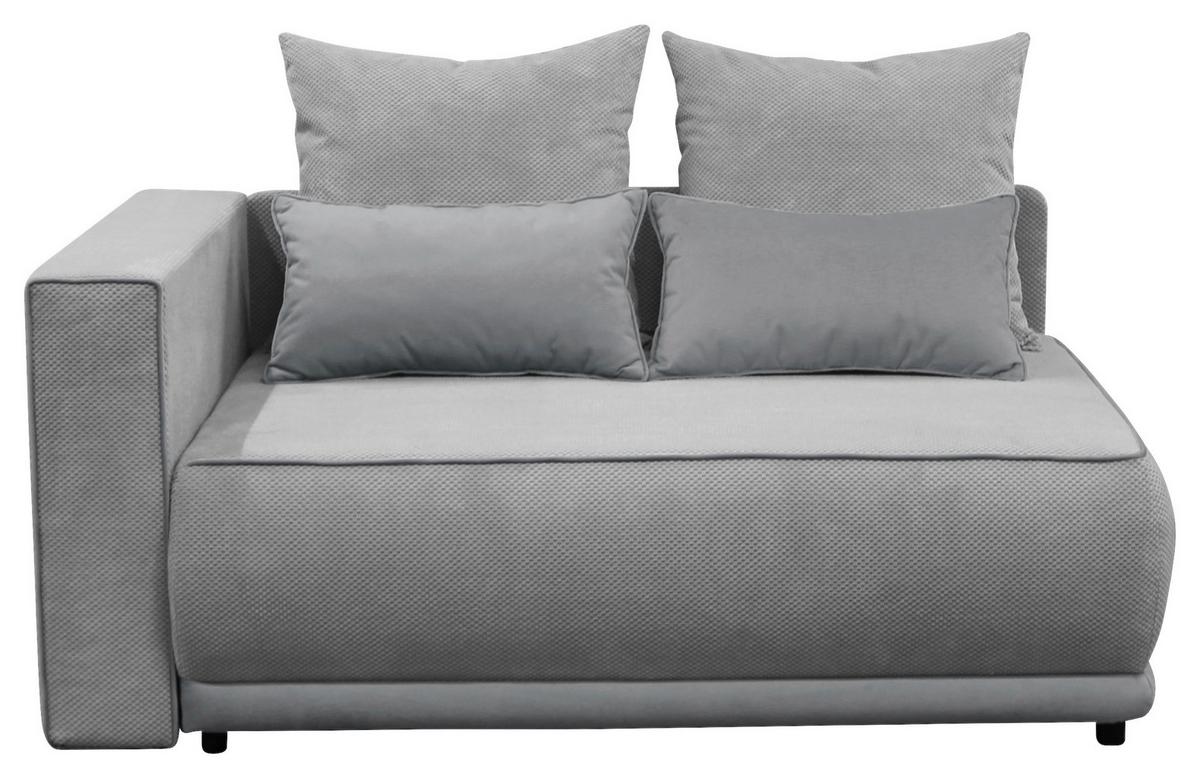 Récamiere Iga Li Grau B: 168 Cm - Schwarz/Grau, Design, Textil (168/73/99cm) - MID.YOU