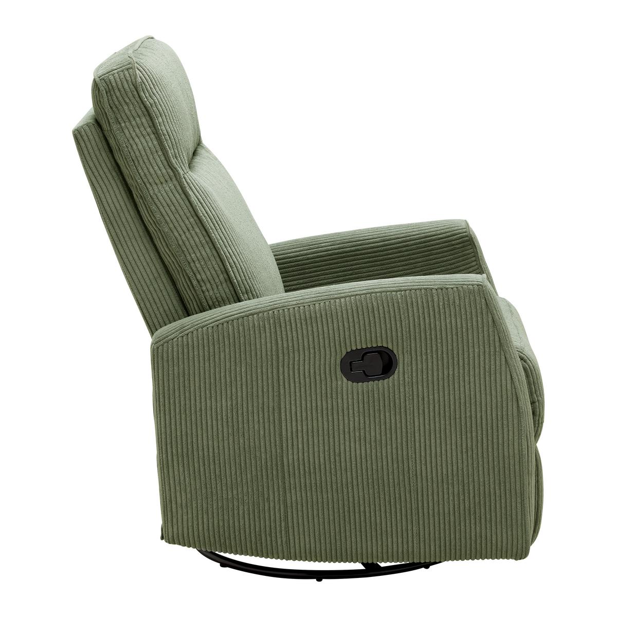 Relaxačné kreslo MELINDA, tm.zelený menč., max. 140 kg - čierna/zelená, Konventionell, kov/drevo (76/103/96cm) - Mömax