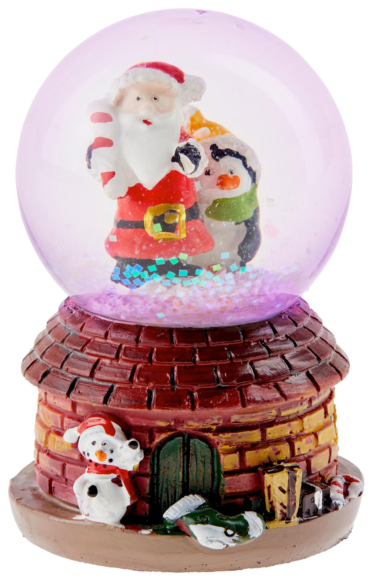 Schneekugel Santa - Multicolor, MODERN, Glas (4,5/7/4,5cm)