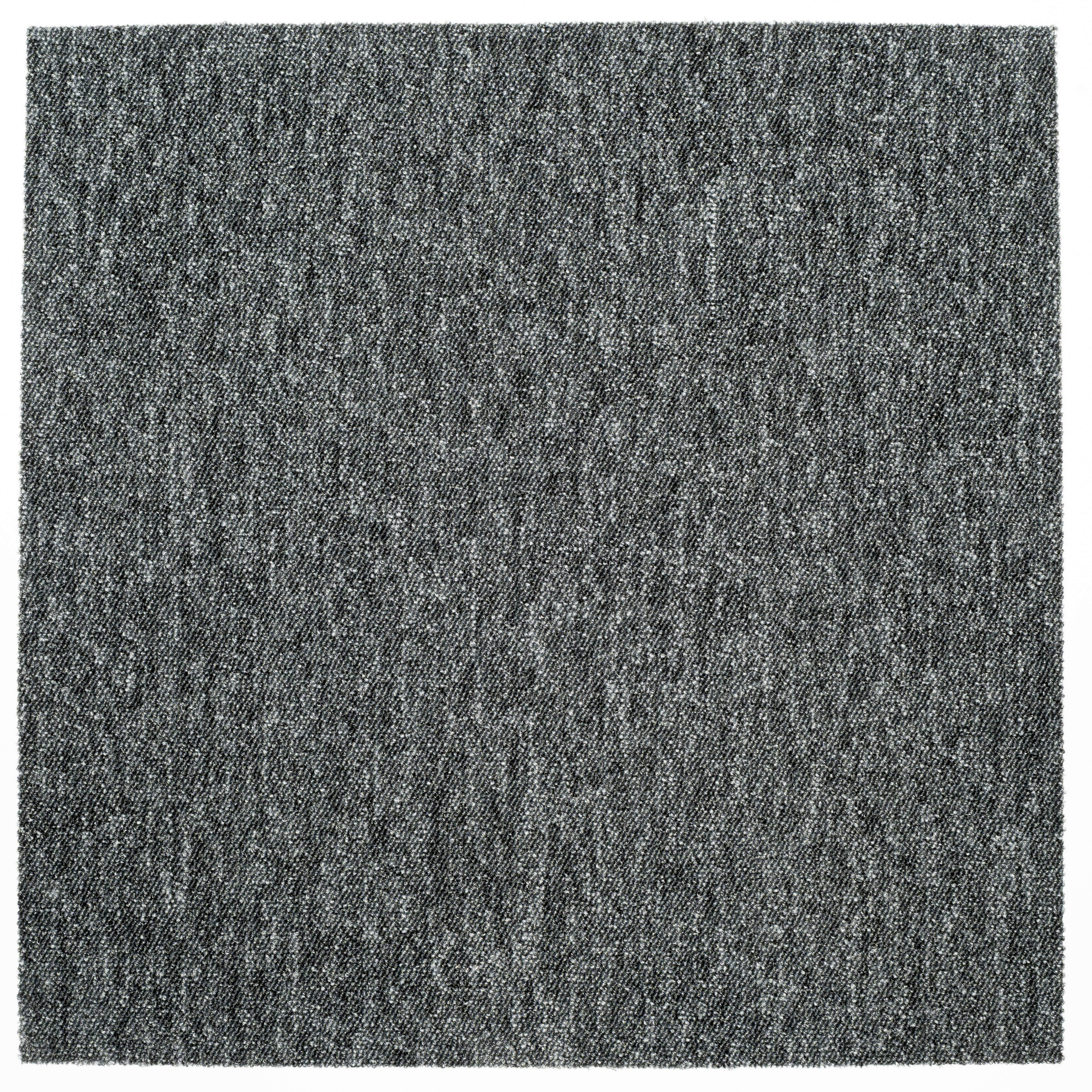 Teppichfliese Anthrazit Mustang 50x50 cm Florhöhe 3 mm - Anthrazit, Basics, Textil (50/50cm)