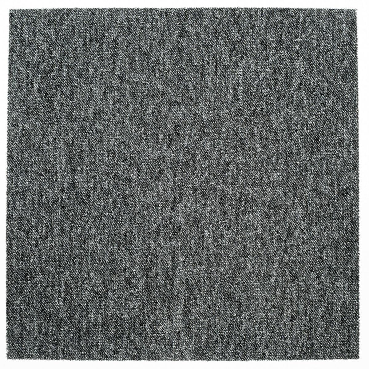 Teppichfliese Anthrazit Mustang 50x50 cm Florhöhe 3 mm - Anthrazit, Basics, Textil (50/50cm)
