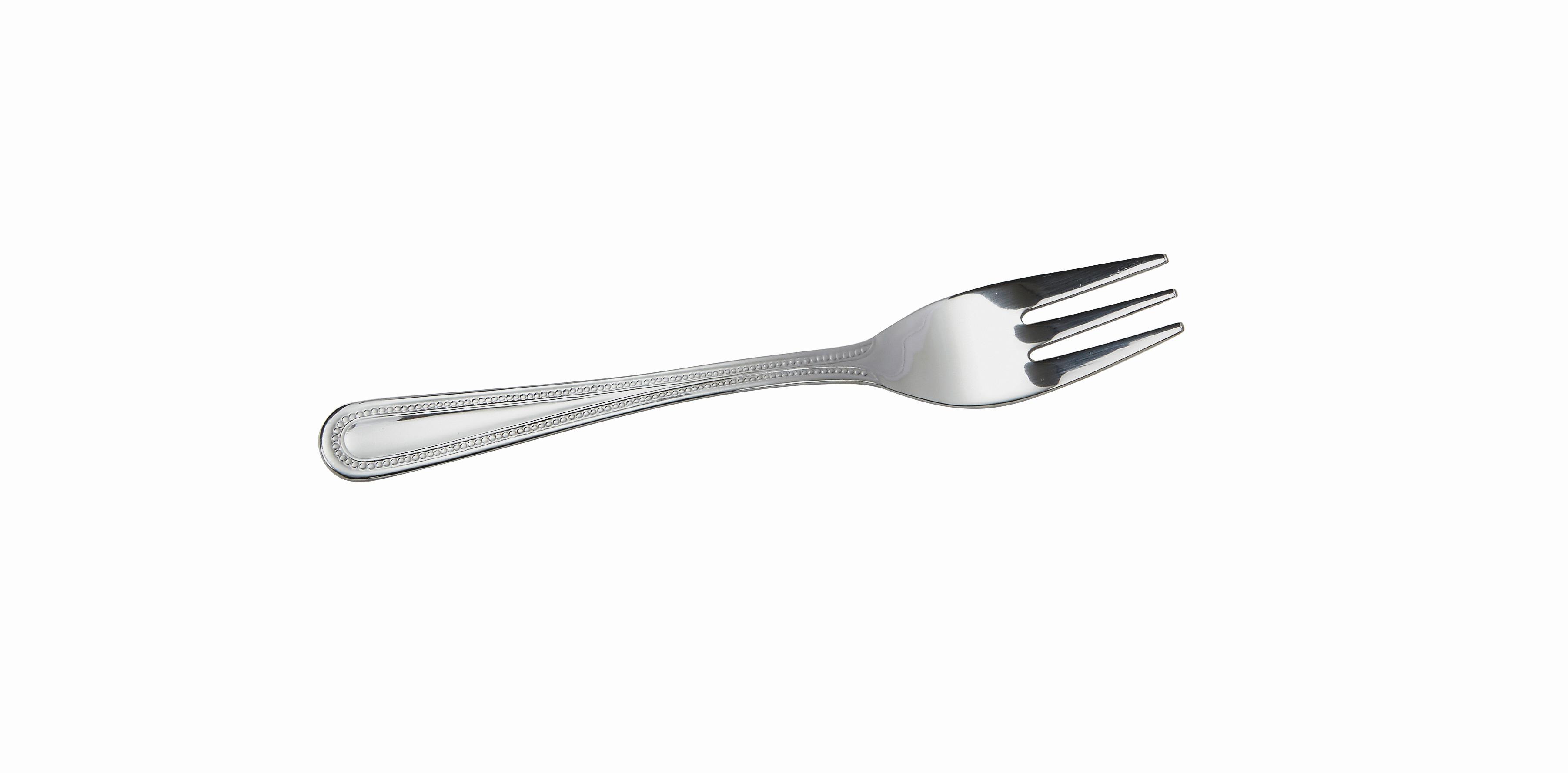 Kuchengabel Jaqueline 4er Set L: ca. 14,3 cm - Edelstahlfarben, KONVENTIONELL, Metall (14,3cm) - Luca Bessoni