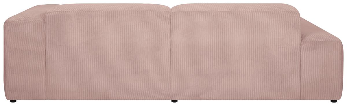 Ecksofa Hannah Rosa 170x252 cm - Schwarz/Rosa, Design, Textil (170/252cm) - MID.YOU