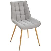 Stuhl Lena Eichefarben/Hellgrau B: 51 cm - Eichefarben/Hellgrau, MODERN, Textil/Metall (51/88/62cm) - Livetastic