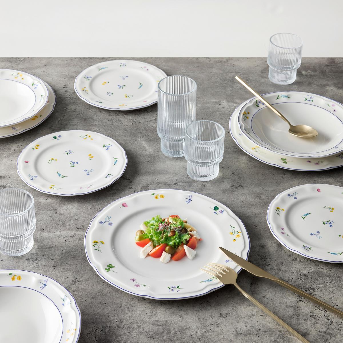 Jídelní souprava 18-dílná - vícebarevná, Romantický / Rustikální, keramika - Mömax