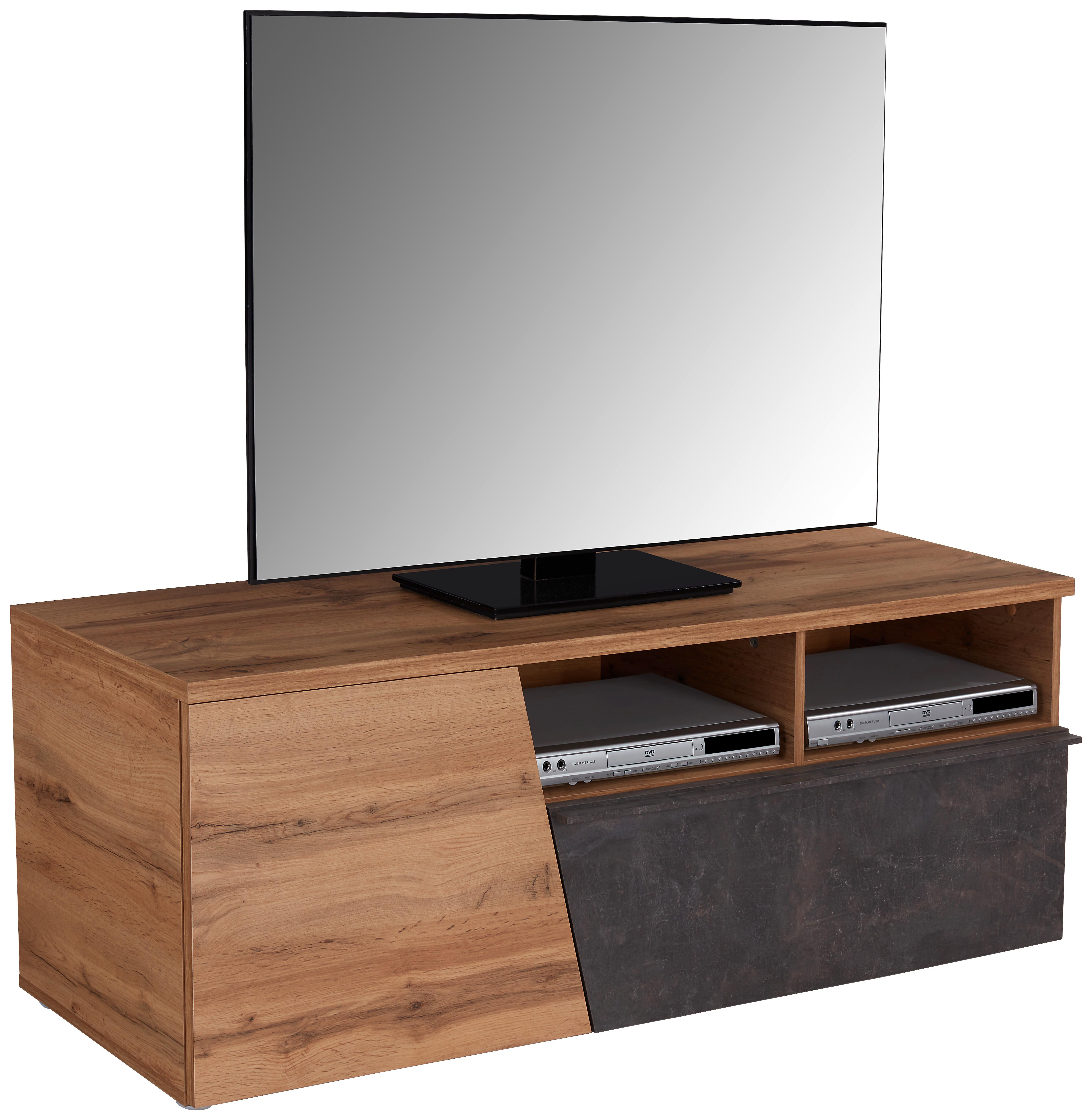 Tv Díl Venedig - tmavě hnědá/barvy dubu, Moderní, kompozitní dřevo/plast (140/47/40cm)