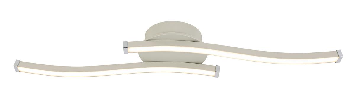 LED-Deckenleuchte Charlie *ph* - Sandfarben/Chromfarben, Basics, Kunststoff/Metall (12/55/6,5cm) - Luca Bessoni