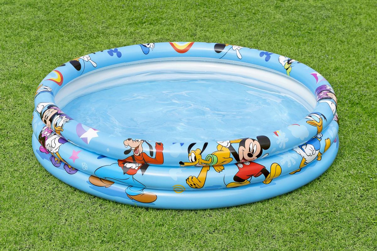 Planschbecken Mickey & Friends Ø 122cm, Wasserkapazität 140L, - Blau, Basics, Kunststoff (122/25cm) - Bestway